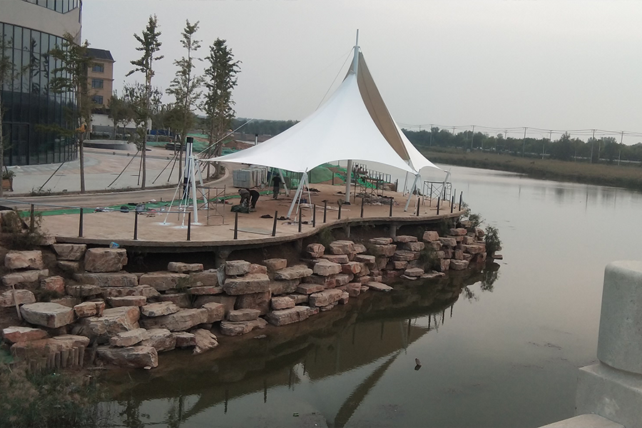 河北衡水张拉膜景观遮阳棚