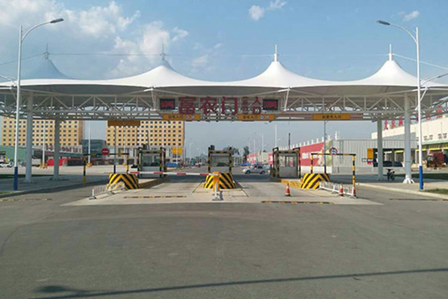 北京农贸市场膜结构出入口遮阳棚
