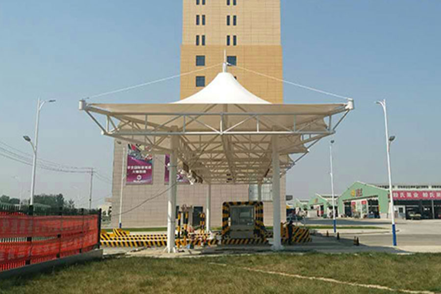 北京农贸市场膜结构出入口遮阳棚