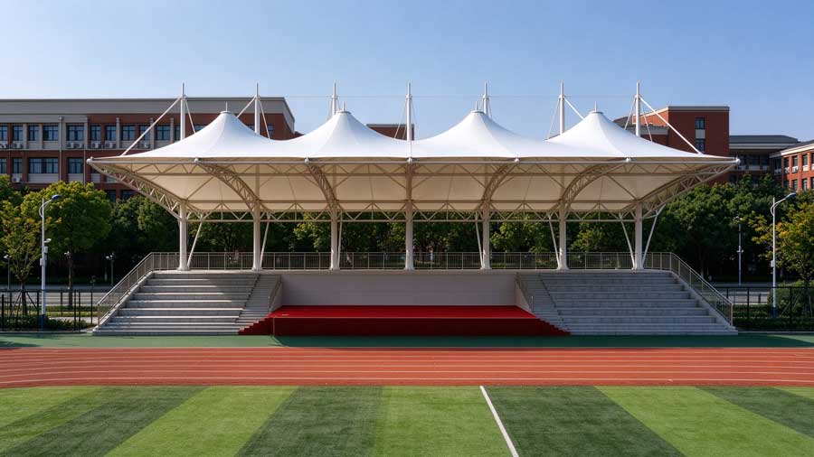 Hefei Wan'an Middle School membrane structure grandstand canopy project photo