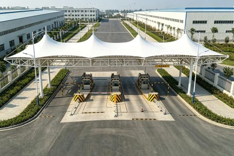 PVDF Fabric Membrane Structure Toll Booth Shelter