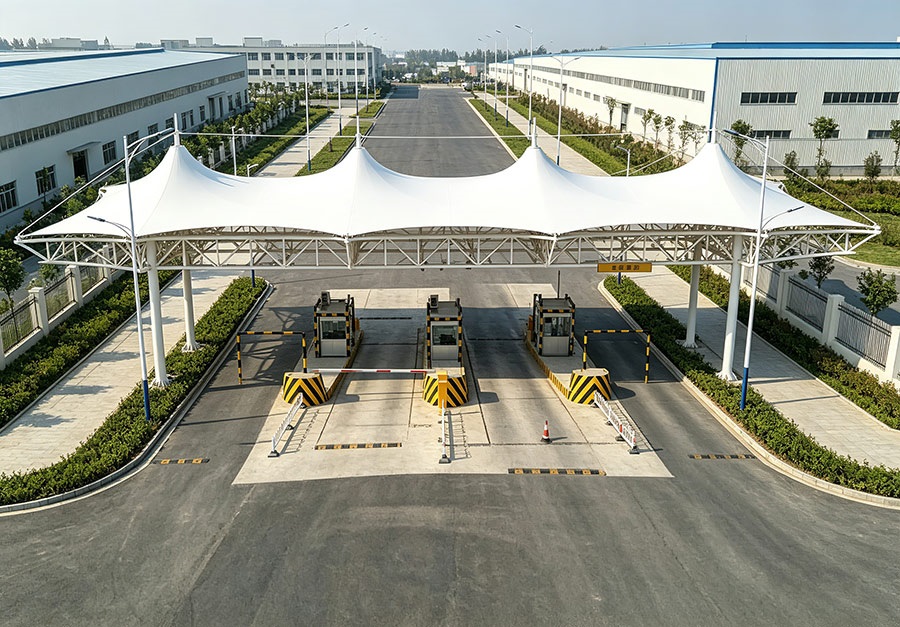 PVDF Fabric Membrane Structure Toll Booth Shelter